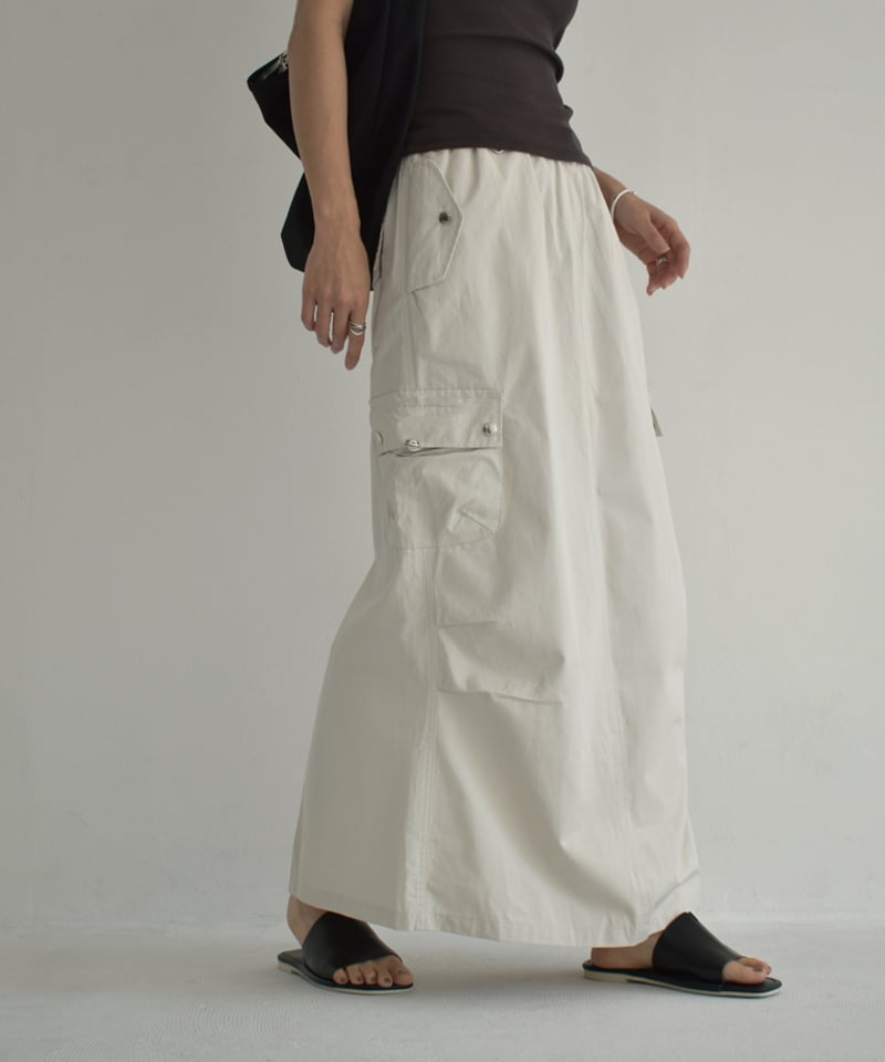 【00'】 goa ギミック パラシュート ジップ カーゴ マキシ スカート 00'】 goa ギミック パラシュート ジップ カーゴ マキシ スカート