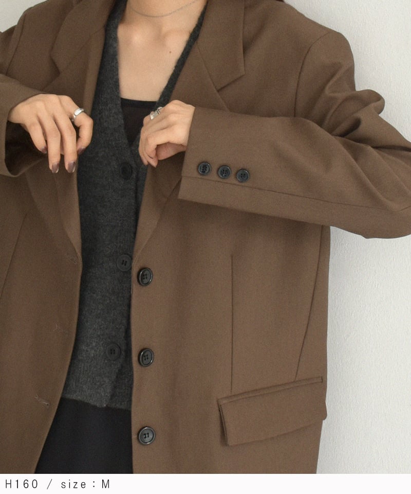 jacket-02023 3button テーラードジャケット ブラウン | L a v i