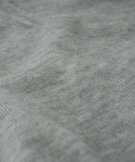 nh-knit-02337　クルーネック シアーニット　エクリュ　クリーム　イエローグリーン　グレー　ブラック