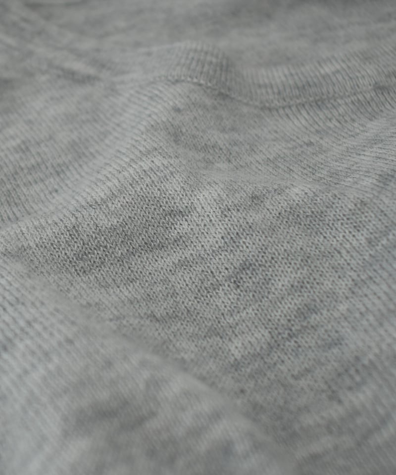 m_nashi37エクリュ38まとめ割 nh-knit-02337 クルーネック シアーニット エクリュ クリーム イエロー