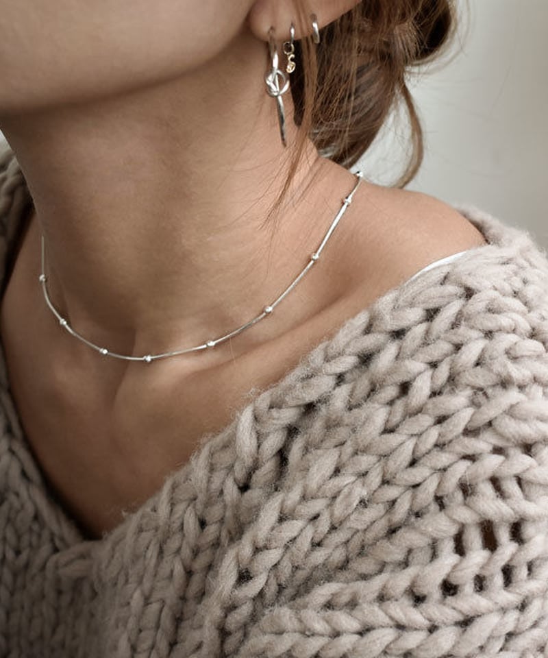 mb-necklace2-02017 SV925 シルバーボール&スネークチェーン