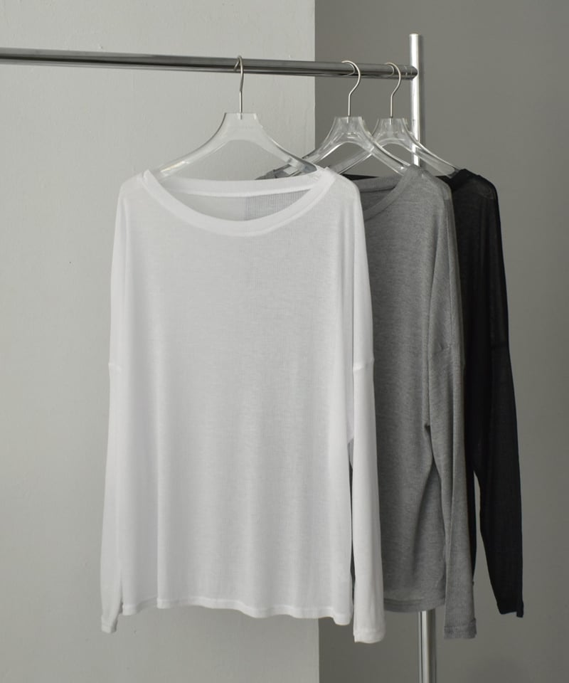 シアー　トップス nh-tops-02533 ルーズ シアートップス ホワイト グレー ブラック