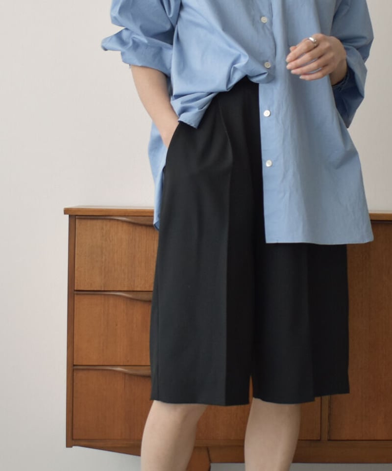 bottoms-04050 日本製 リネンライク 防シワ 接触冷感 ショートパンツ