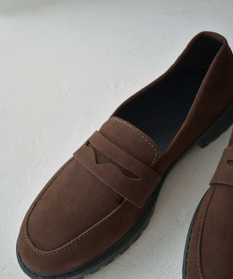 shoes-02174 スエードローファー ブラウン | L a v i s h G a t e