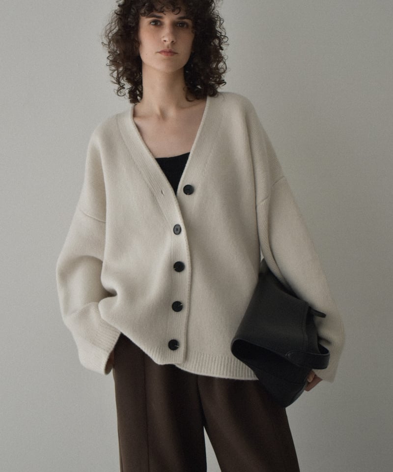 グレー ニット カーディガン　革靴 JIGGYS SHOP カーディガン 麻混ロングカーディガン メンズ