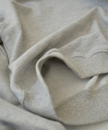 tops-02466　ボートネックショートスウェット　グレー　ブラック