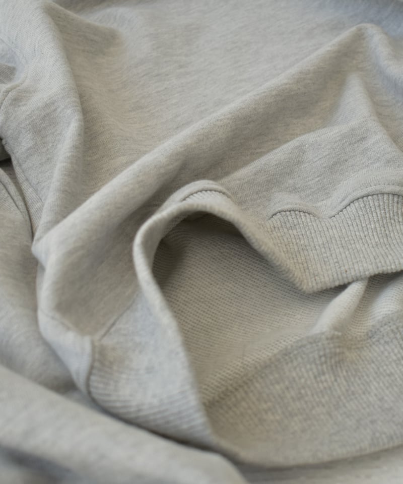 tops-02466 ボートネックショートスウェット グレー ブラック