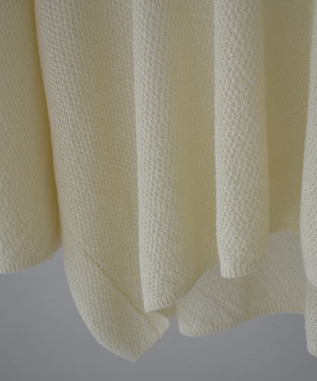 knit-02326　リネン混ハーフスリーブ メッシュニット　オフホワイト　エクリュ　グレー　ブラック