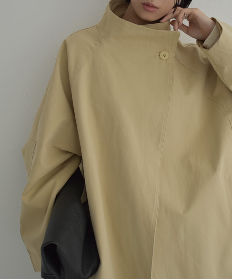 LavishGate ワイドスリーブスタンドカラーミディコート coat-02056 ワイドスリーブ スタンドカラー ミディコート