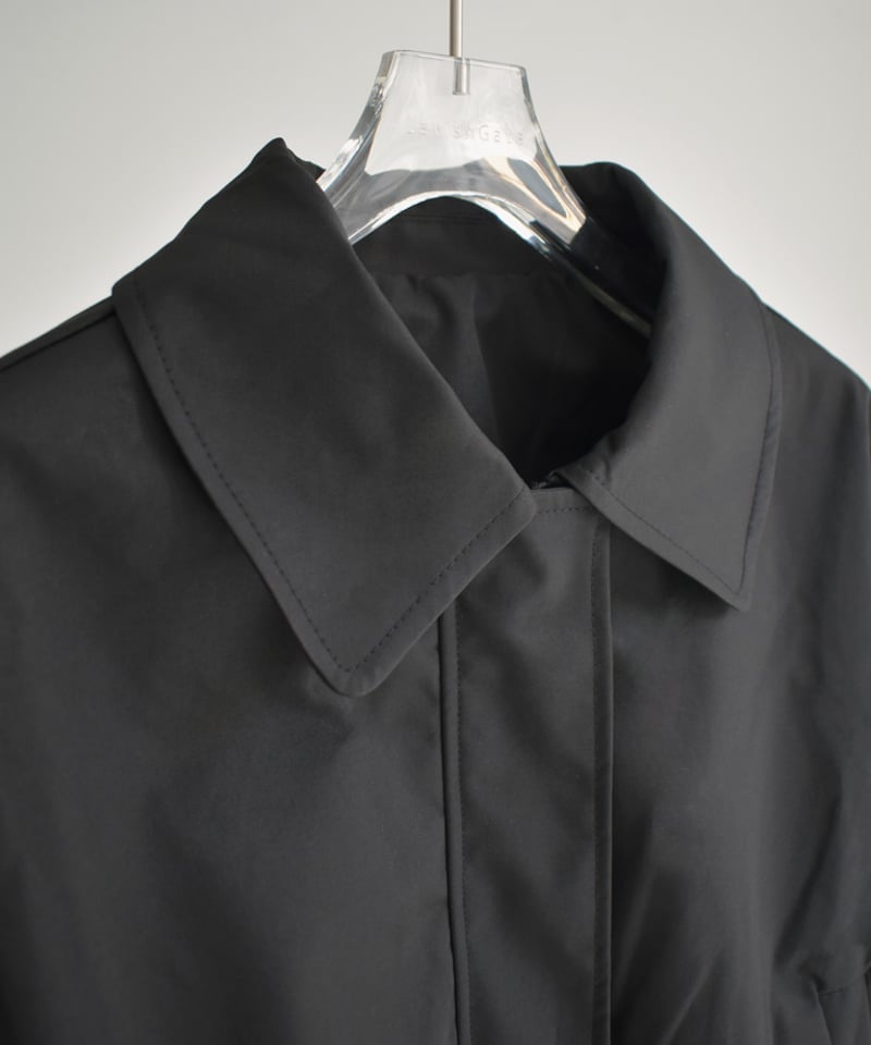 outer-02084 フロントジップ ショート ブルゾン ブラック | L outer-02084 フロントジップ ショート ブルゾン ブラック | L