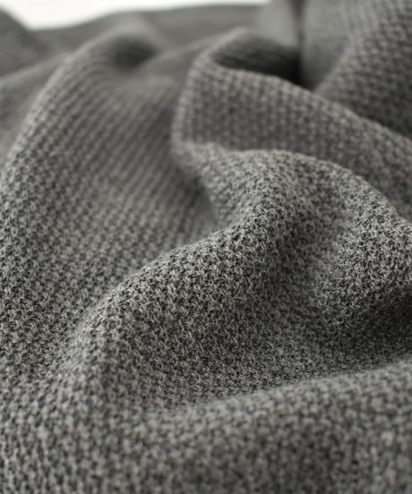 knit-02326　リネン混ハーフスリーブ メッシュニット　オフホワイト　エクリュ　グレー　ブラック