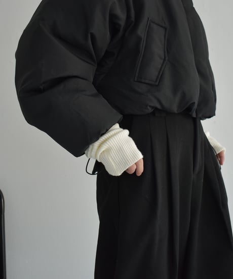 mb-gloves-02012　ロングタイプ リブアームウォーマー　エクリュ　グレー　ブルー　ブラック