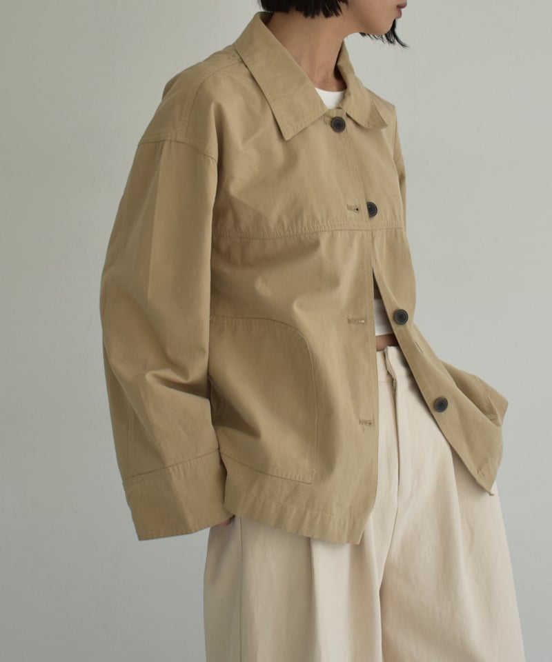 outer-02086 ステンカラー ショートコート ベージュ ブラック outer-02086 ステンカラー ショートコート ベージュ ブラック