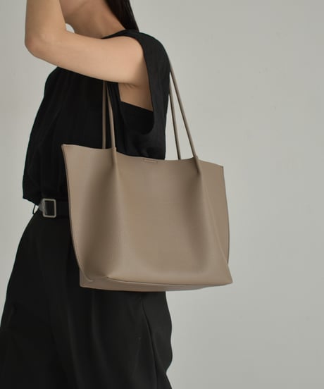 bag2-02652　トート バッグ ポーチ付き　エクリュ　モカ　ブラック