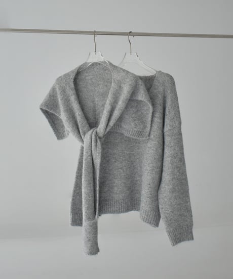 knit-02359　ショルダーニット セット　ベージュ　ライトグレー　ブラウン