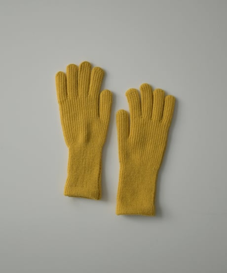 mb-gloves-02013　フィンガースリット ニット グローブ　ベージュ　グレー　マスタード　ブラック