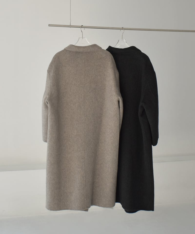 ハロッズ イタリア製◎ダークグレー ロングコート シャギーコートA