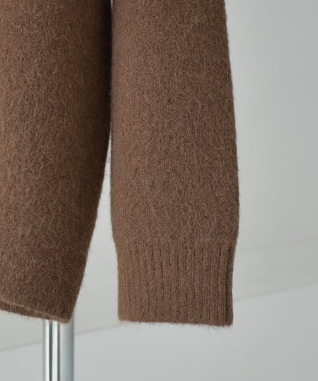knit-02345　ダブルジップ ニット プルオーバー　グレー　ブラウン　ブラック