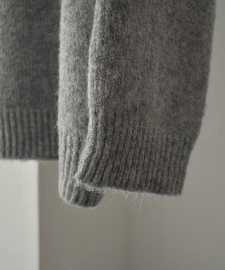 knit-02288　クルーネック ニット プルオーバー　エクリュ　グレー　ダークグレー