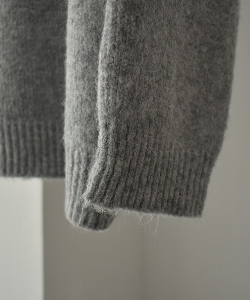 knit-02288 クルーネック ニット プルオーバー エクリュ グレー knit-02288 クルーネック ニット プルオーバー エクリュ グレー