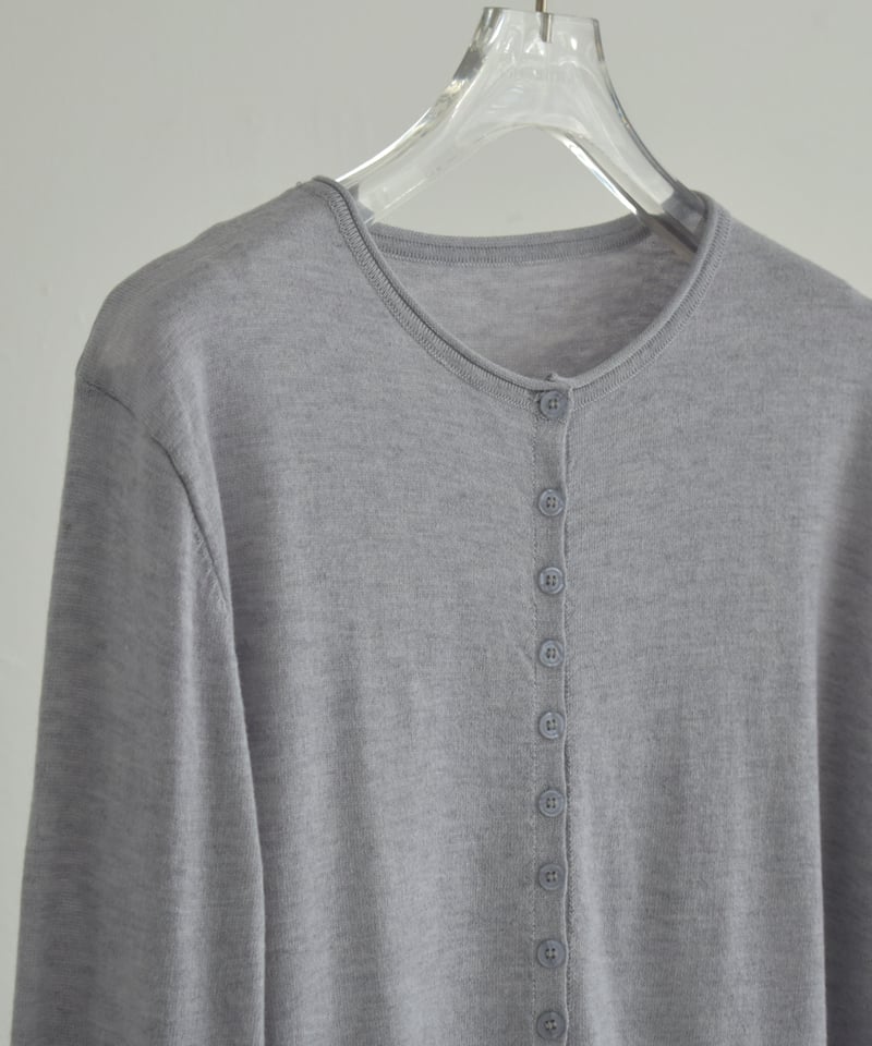 ニット  グレー nh-knit-02376 クルーネック ニット カーディガン ホワイト ブルー