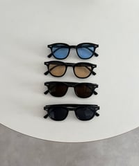 sunglasses-02043　UV400　ブラックフレーム サングラス　ライトブラウン　ダークブラウン　ブルー　ブラック