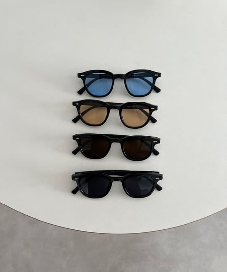 sunglasses-02043　UV400　ブラックフレーム サングラス　ライトブラウン　ダークブラウン　ブルー　ブラック