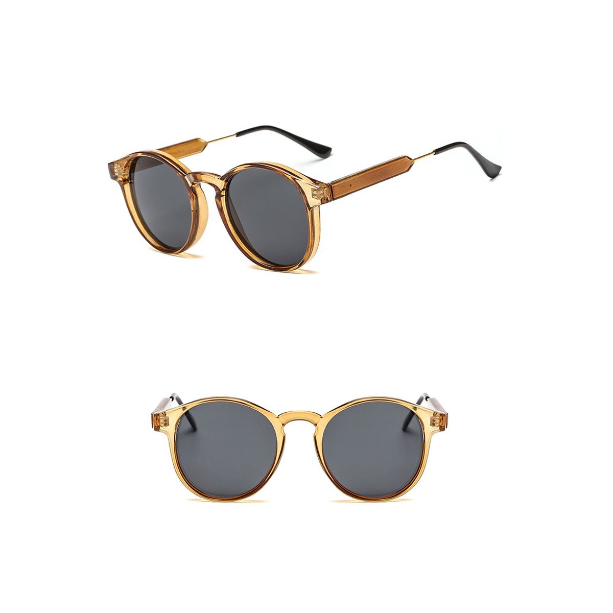 sunglasses-02036 UV400 クリアフレームサングラス ダーク sunglasses-02036 UV400 クリアフレームサングラス ダーク