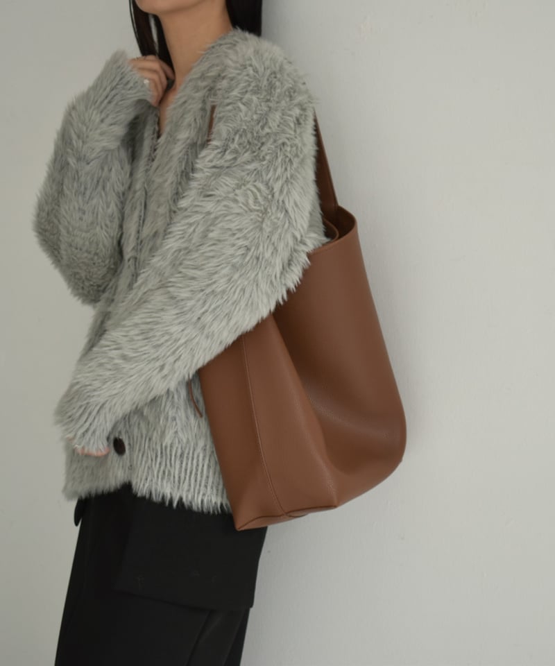 bag2-02657 ワンハンドル バッグ ブラウン ブラック | L