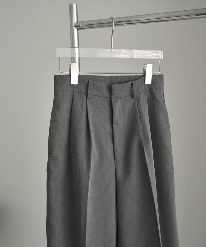 bottoms-12010 タックワイドパンツ エクリュ グレー ブラック | L a v i