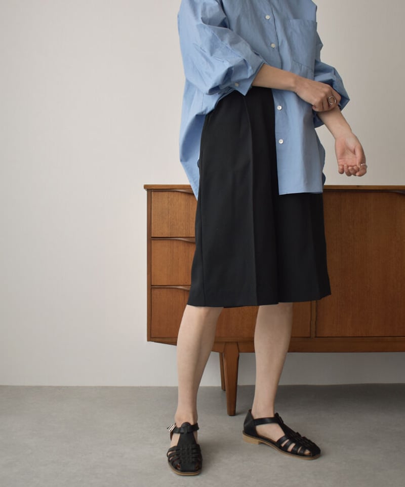 bottoms-04050 日本製 リネンライク 防シワ 接触冷感 ショート