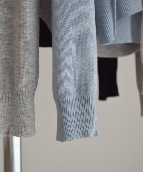 knit-02373　スカーフセット Vネック ニット カーディガン　ベージュ　ブルー　グレー　ブラック
