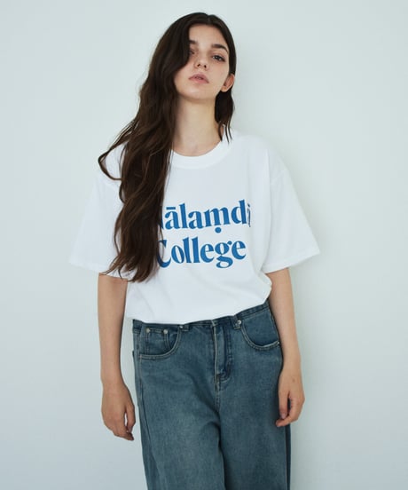 nh-tops-02614　 オーバーサイズ カラーロゴ Tシャツ　ホワイト　グレー　クリーム