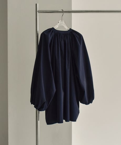 tops-02389　2way ギャザーブラウス　ネイビー