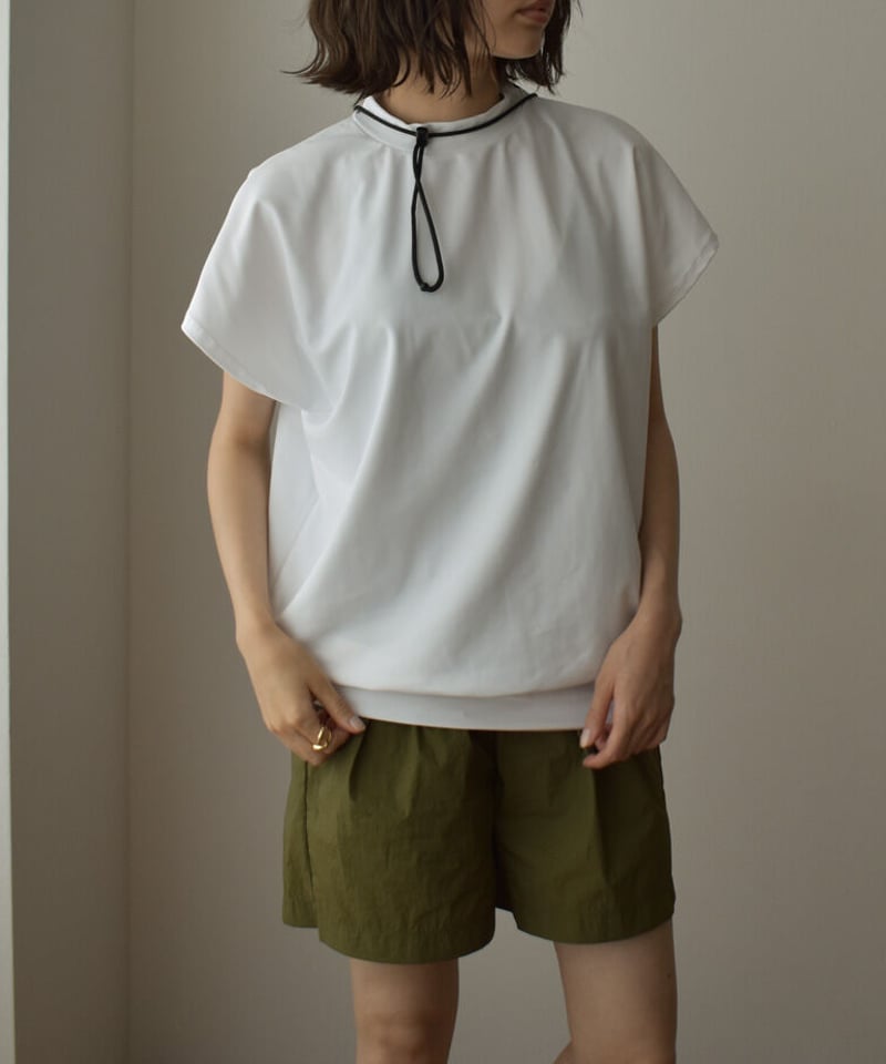nh-swim-04004 日本製 モックネックラッシュガード ホワイト nh-swim-04004 日本製 モックネックラッシュガード ホワイト
