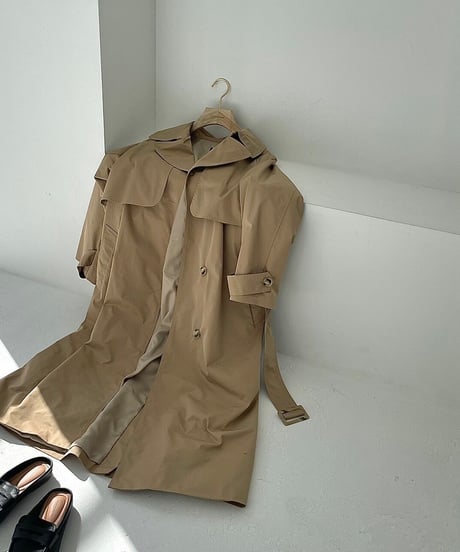 10月入荷分　予約販売　coat-13006　撥水 トレンチコート　ベージュ