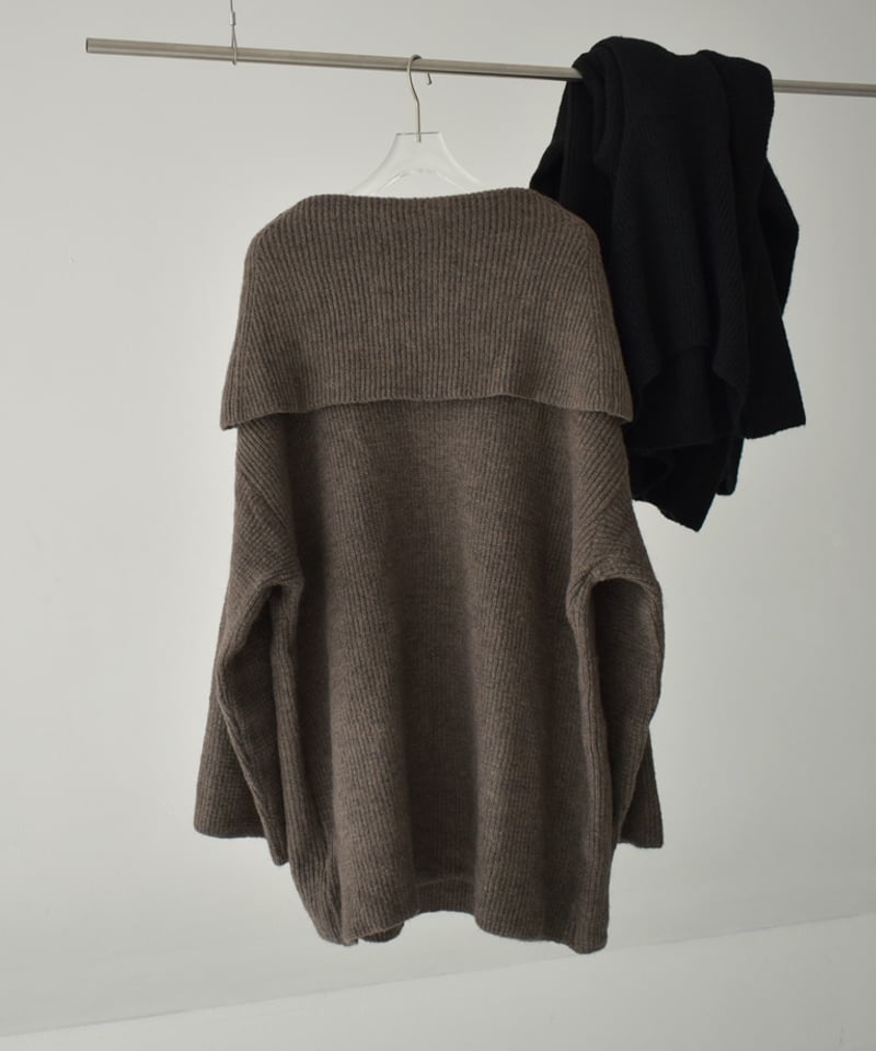 ウィムガゼット ブラック オフショルダー 五分袖ニット MAISON SPECIAL ニット セーター 「25AW PRE-ORDER」Multiway