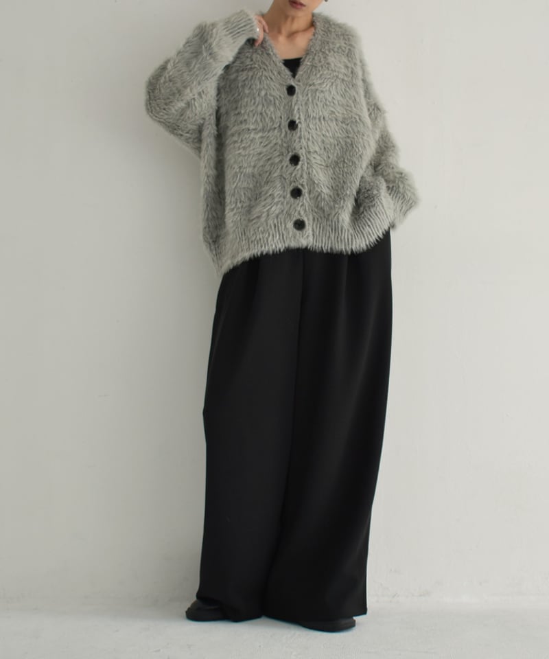 knit-02292 シャギー ニット カーディガン グレー | L a v i s h knit-02292 シャギー ニット カーディガン グレー | L a v i s h