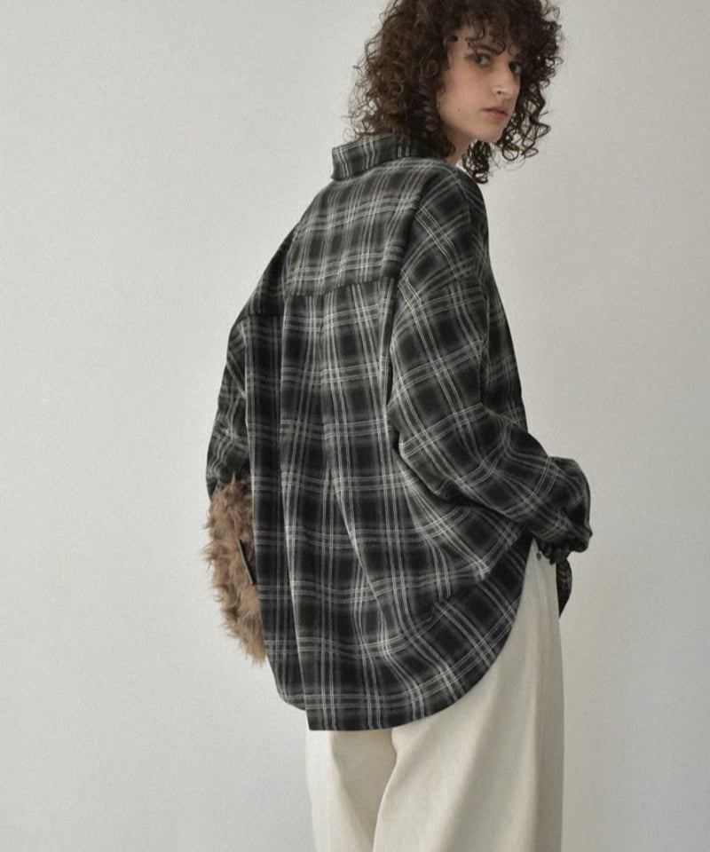 tops-02576 フランネル チェックシャツ ブラウン ブラック | L a v i s