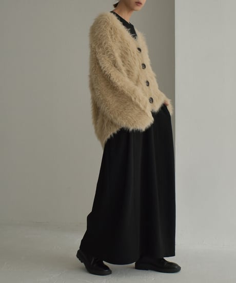 knit-07001 　シャギー ボリューム ニット カーディガン