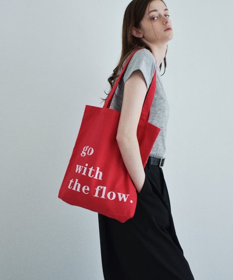 mb-bag2-02678　テキストロゴ カラー トートバッグ　レッド　ブルー