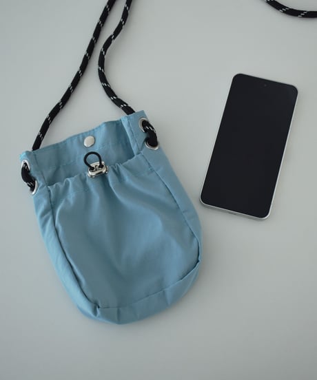 mb-bag2-02673　撥水 パラコード ミニ ポシェット　エクリュ　ベージュ　ブルー　ブラック