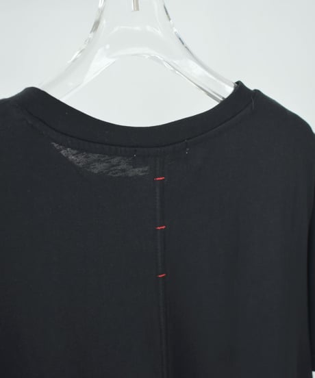 nh-tops-02611　バックステッチ Tシャツ　ホワイト　グレー　ブラック