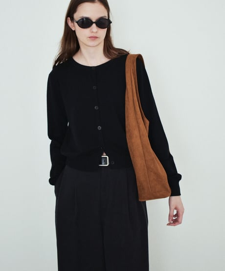 knit-02392　クルーネック ニット カーディガン　レッド　グレー　ブラック