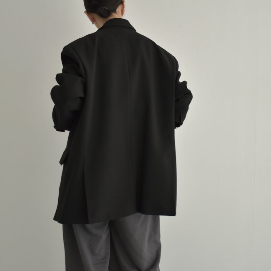 jacket-02015 オーバーサイズ テーラード ジャケット グレー ブラック 