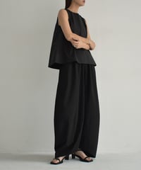 nh-tops-02501　ノースリーブ tent ブラウス　アイボリー　ブラック