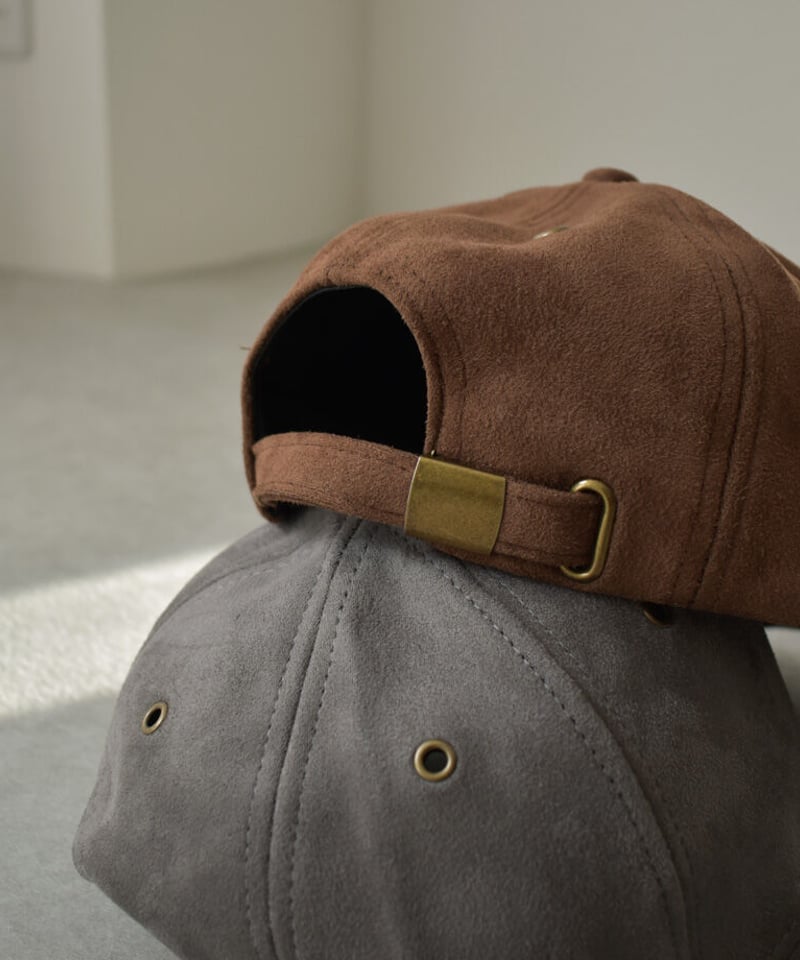 cap-02051 エコスエードキャップ ブラウン グレー | L a v i s h
