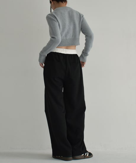 knit-02281　ショート カーディガン　グレー　ネイビー　ブラック