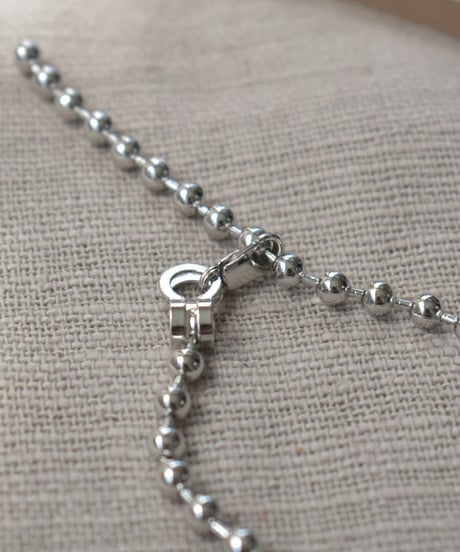 mb-necklace2-02033　日本製　ボールチェーン ネックレス　5mm玉　ショートタイプ　☆WA04