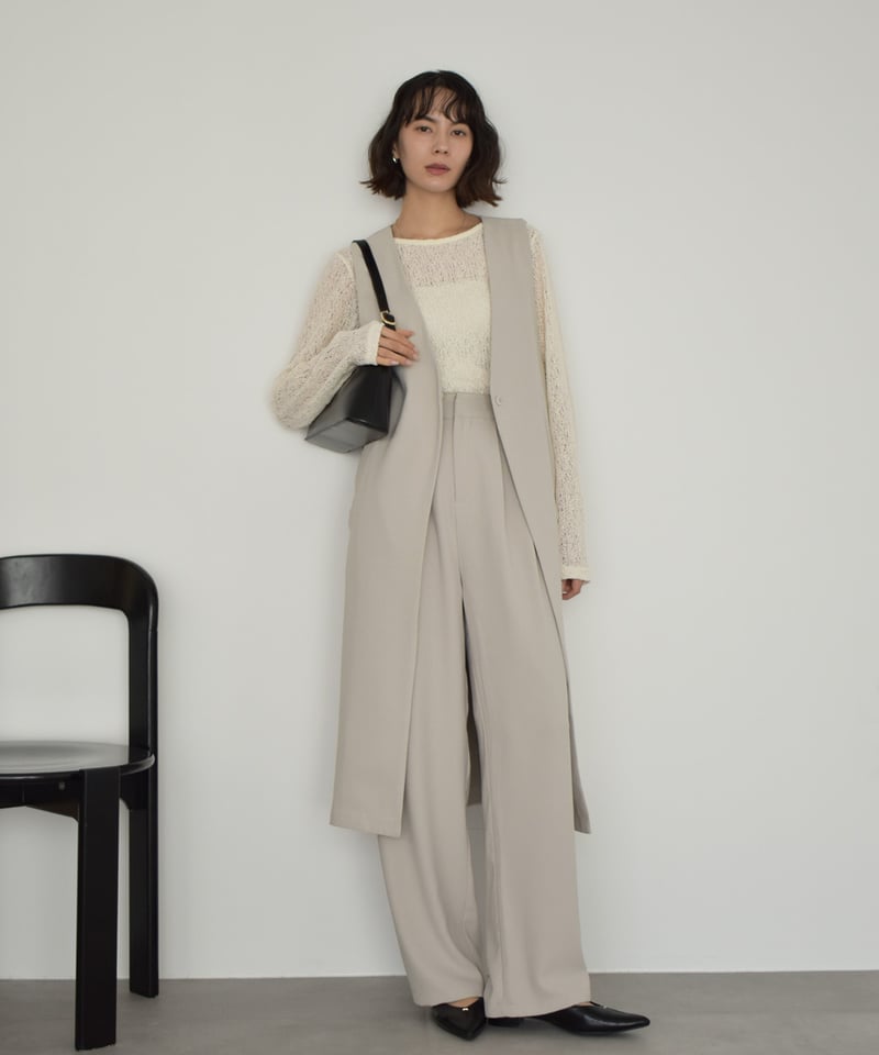 setup-07001 ロングジレ セットアップ エクリュ 《上下別売り》 | L